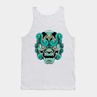 The Furious Japanese Lion 3 - Komainu Vector art illustration Tank Top